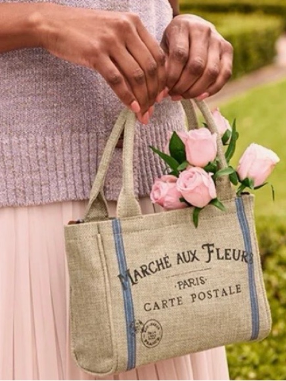 Patricia Nash mini Parisian market tote Crossbody bag - Picture 9 of 11